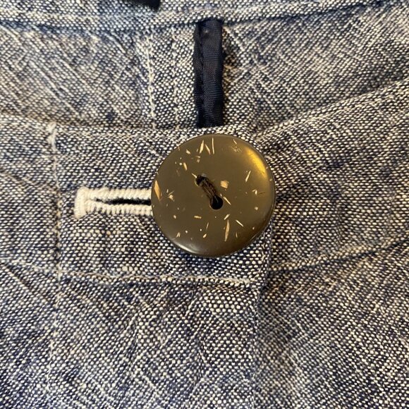 Chadwick's Women's Blazer Jacket Size 14 Linen Blend Blue Heather Button-Front - Picture 8 of 11